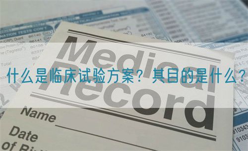 什么是臨床試驗方案？其目的是什么？(圖1)