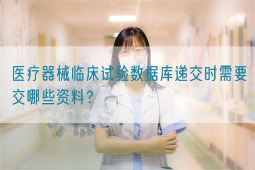 醫(yī)療器械臨床試驗數據庫遞交時需要交哪些資料？(圖1)